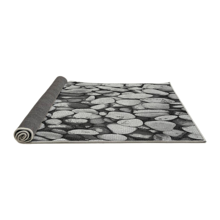 Thickness of Patterned Silver Gray Rug, pat133gry