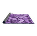 Thickness of Patterned Violet Purple Rug, pat133pur