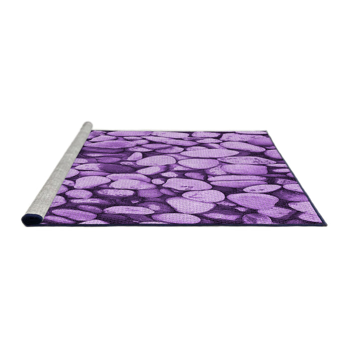 Sideview of Machine Washable Transitional Violet Purple Rug, wshpat133pur