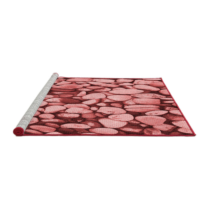 Sideview of Machine Washable Transitional Light Salmon Pink Rug, wshpat133rd