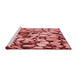 Sideview of Machine Washable Transitional Light Salmon Pink Rug, wshpat133rd