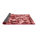 Thickness of Patterned Light Salmon Pink Rug, pat133rd