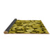 Thickness of Patterned Bright Gold Yellow Rug, pat133yw