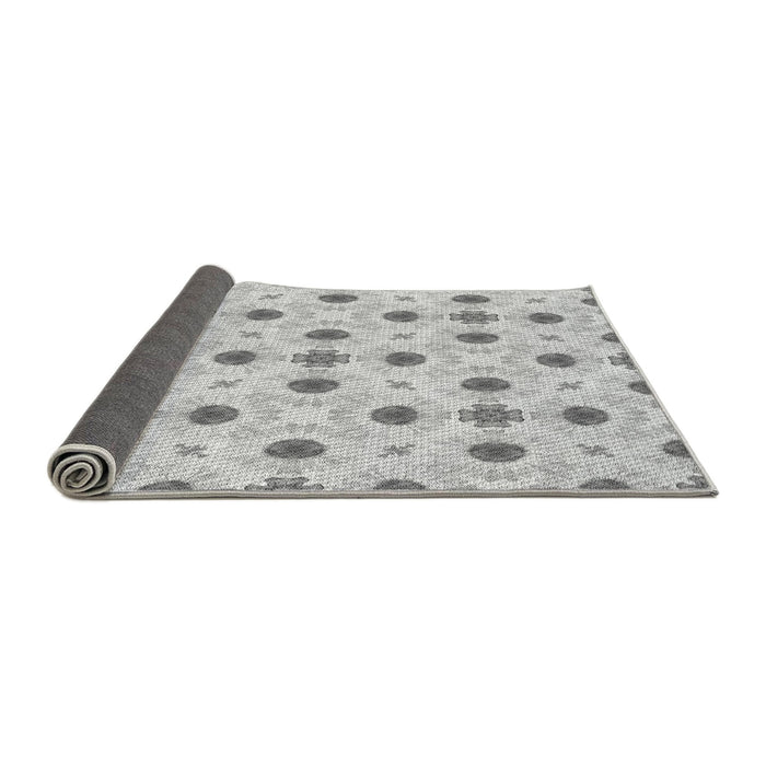 Thickness of Patterned Gunmetal Gray Rug, pat1330gry