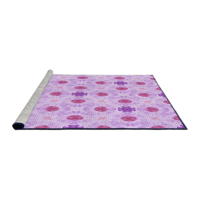 Sideview of Machine Washable Transitional Purple Rug, wshpat1330pur