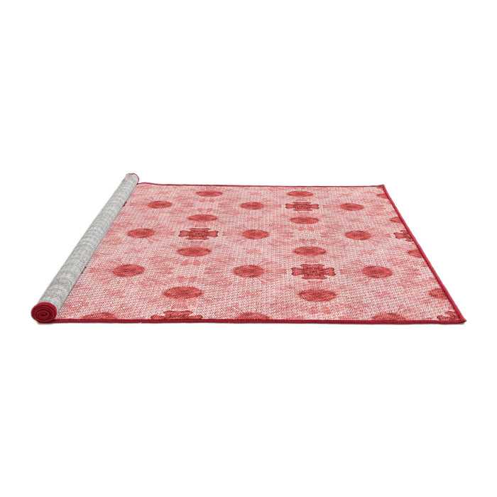 Sideview of Machine Washable Transitional Pink Rug, wshpat1330rd