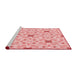 Sideview of Machine Washable Transitional Red Rug, wshpat1331rd