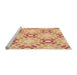 Sideview of Machine Washable Transitional Bright Orange Rug, wshpat1332org