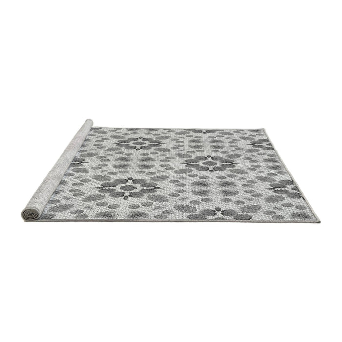 Sideview of Machine Washable Transitional Gray Rug, wshpat1333gry