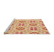 Sideview of Machine Washable Transitional Bright Orange Rug, wshpat1333org