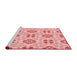 Sideview of Machine Washable Transitional Red Rug, wshpat1333rd