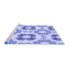 Sideview of Machine Washable Transitional Periwinkle Purple Rug, wshpat1334blu