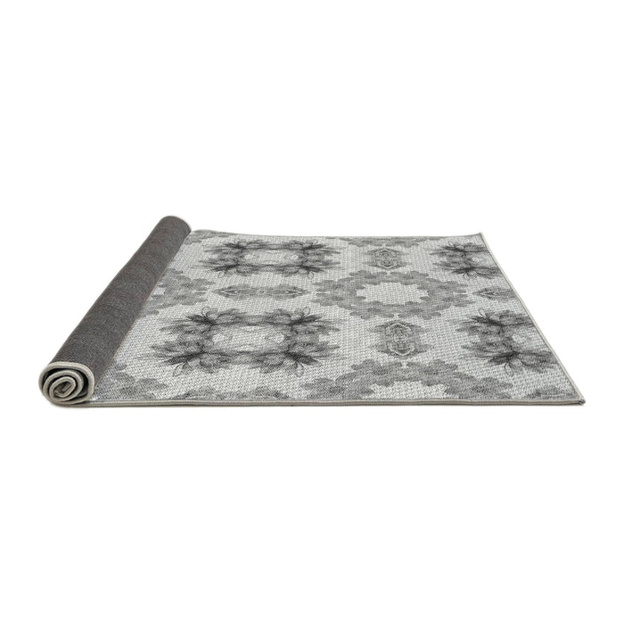 Thickness of Patterned Gunmetal Gray Rug, pat1334gry