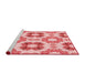 Sideview of Machine Washable Transitional Pink Rug, wshpat1334rd