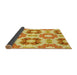 Thickness of Patterned Neon Orange Rug, pat1334yw