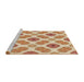 Sideview of Machine Washable Transitional Orange Rug, wshpat1335brn