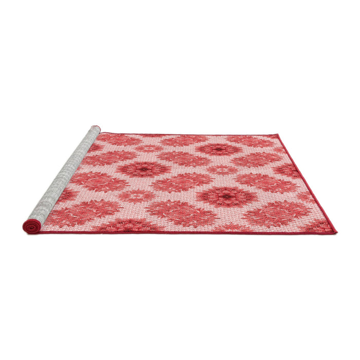 Sideview of Machine Washable Transitional Pink Rug, wshpat1335rd