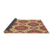 Thickness of Patterned Red Rug, pat1336brn