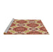 Sideview of Machine Washable Transitional Red Rug, wshpat1336brn