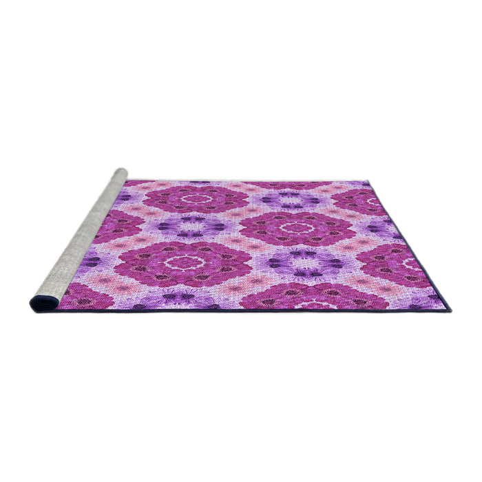 Sideview of Machine Washable Transitional Violet Purple Rug, wshpat1336pur
