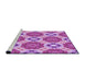 Sideview of Machine Washable Transitional Violet Purple Rug, wshpat1336pur