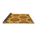 Thickness of Patterned Orange Red Orange Rug, pat1336yw