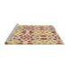 Sideview of Machine Washable Transitional Brown Gold Rug, wshpat1337brn