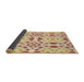 Thickness of Patterned Brown Gold Rug, pat1337brn