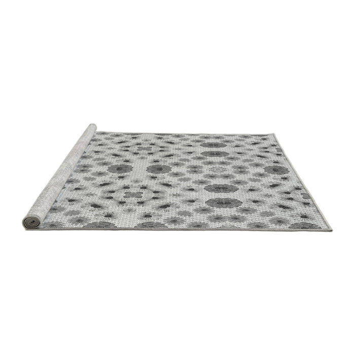 Sideview of Machine Washable Transitional Gray Rug, wshpat1337gry