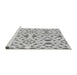 Sideview of Machine Washable Transitional Gray Rug, wshpat1337gry