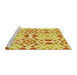 Sideview of Machine Washable Transitional Orange Rug, wshpat1337yw