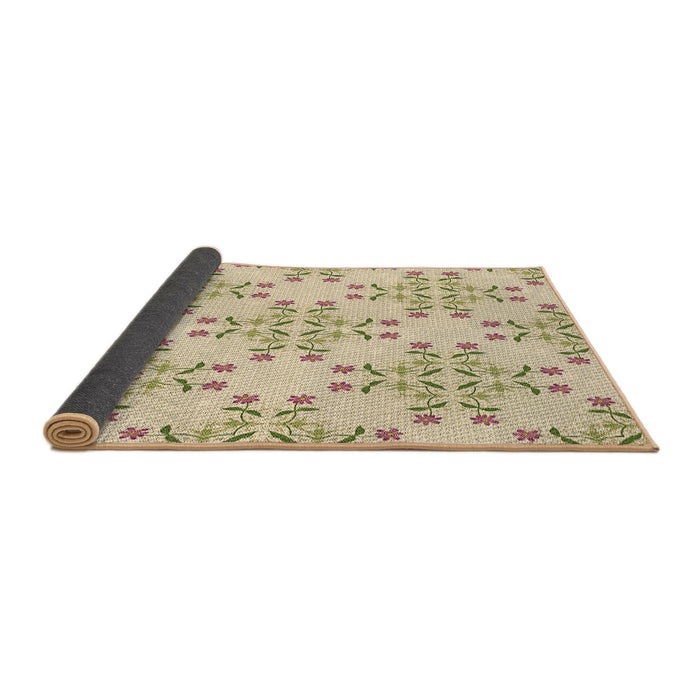 Thickness of Patterned Golden Blonde Gold Rug, pat1338brn