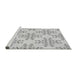 Sideview of Machine Washable Transitional Platinum Gray Rug, wshpat1338gry