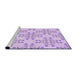 Sideview of Machine Washable Transitional Purple Rug, wshpat1338pur