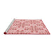 Sideview of Machine Washable Transitional Light Rose Pink Rug, wshpat1338rd