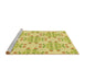 Sideview of Machine Washable Transitional Brown Rug, wshpat1338yw