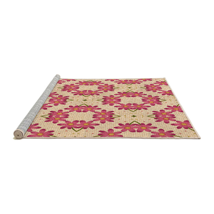 Sideview of Machine Washable Transitional Red Rug, wshpat1339org