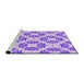 Sideview of Machine Washable Transitional Blossom Pink Rug, wshpat1339pur