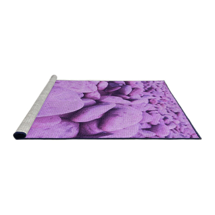 Sideview of Machine Washable Transitional Violet Purple Rug, wshpat134pur