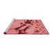 Sideview of Machine Washable Transitional Red Rug, wshpat134rd