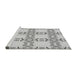 Sideview of Machine Washable Transitional Gray Rug, wshpat1340gry