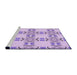 Sideview of Machine Washable Transitional Lilac Purple Rug, wshpat1340pur