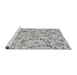 Sideview of Machine Washable Transitional Gray Rug, wshpat1341gry