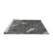 Sideview of Machine Washable Transitional Gray Rug, wshpat1342gry