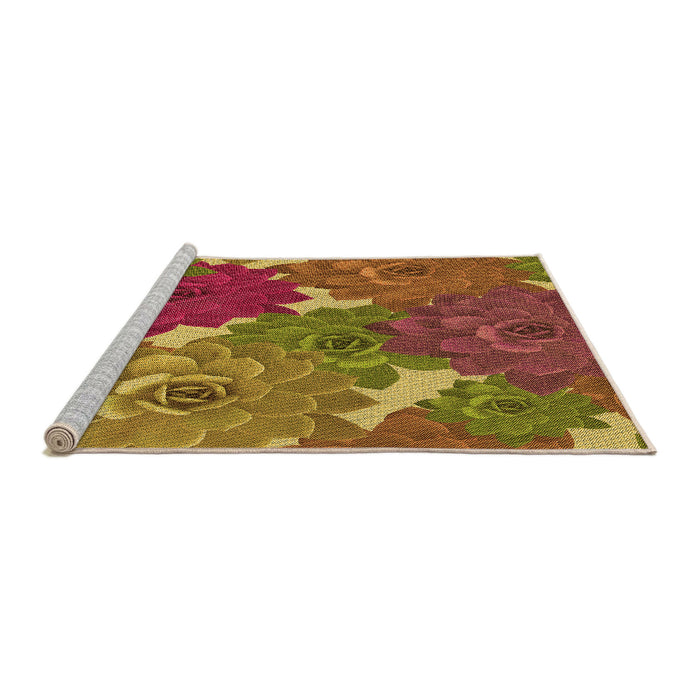 Sideview of Machine Washable Transitional Red Rug, wshpat1342org