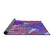 Thickness of Patterned Dark Orchid Purple Rug, pat1342pur