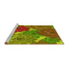 Sideview of Machine Washable Transitional Pistachio Green Rug, wshpat1342yw