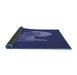 Thickness of Patterned Denim Dark Blue Rug, pat1343blu