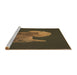 Sideview of Machine Washable Transitional Chocolate Brown Rug, wshpat1343brn