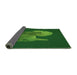 Thickness of Patterned Deep Emerald Green Rug, pat1343grn